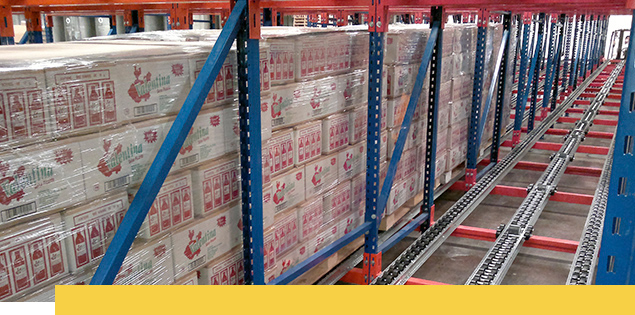 Rack dinámico industrial - Sistema FIFO por gravedad 1