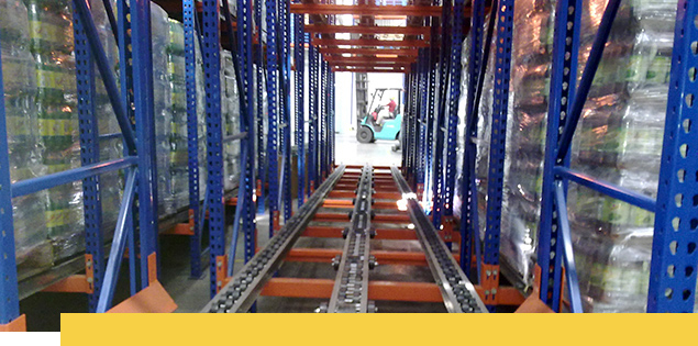 Rack dinámico industrial - Sistema FIFO por gravedad 2